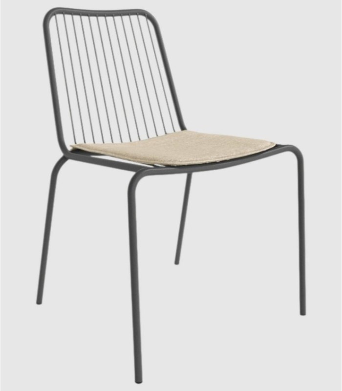 Set van 4 Aloha grafietkleurige stoelen