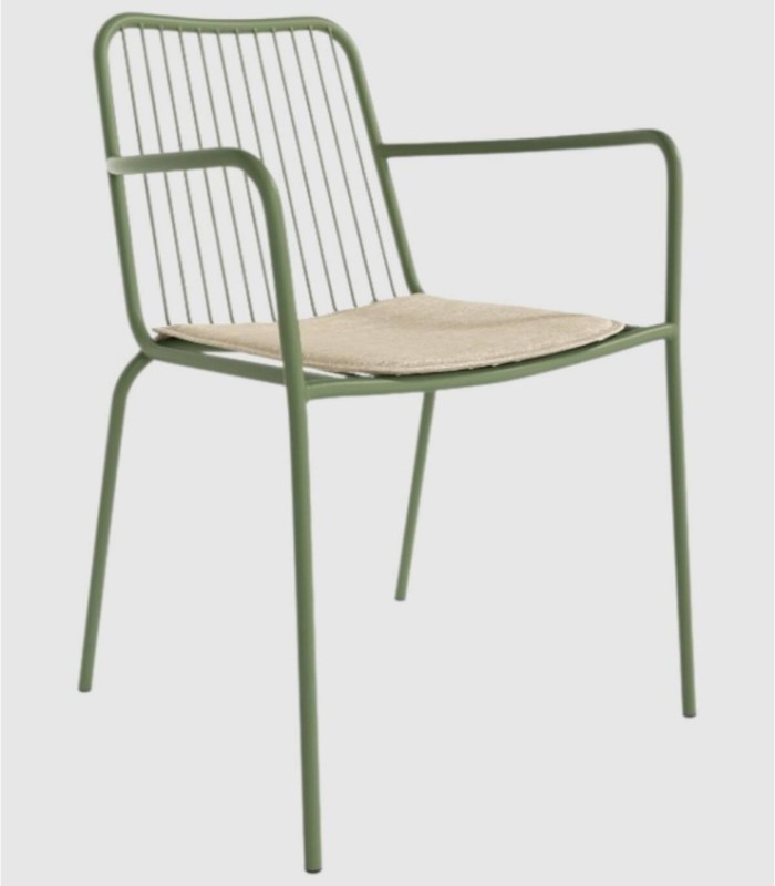 Set van 4 Ohana krijtgroene stoelen