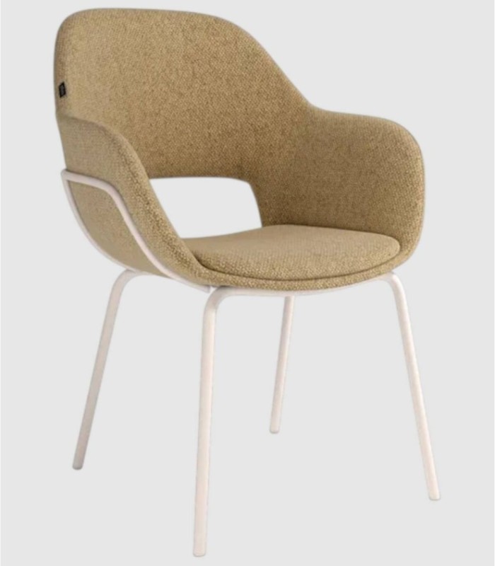 Silla tapizada mostaza Brisbane