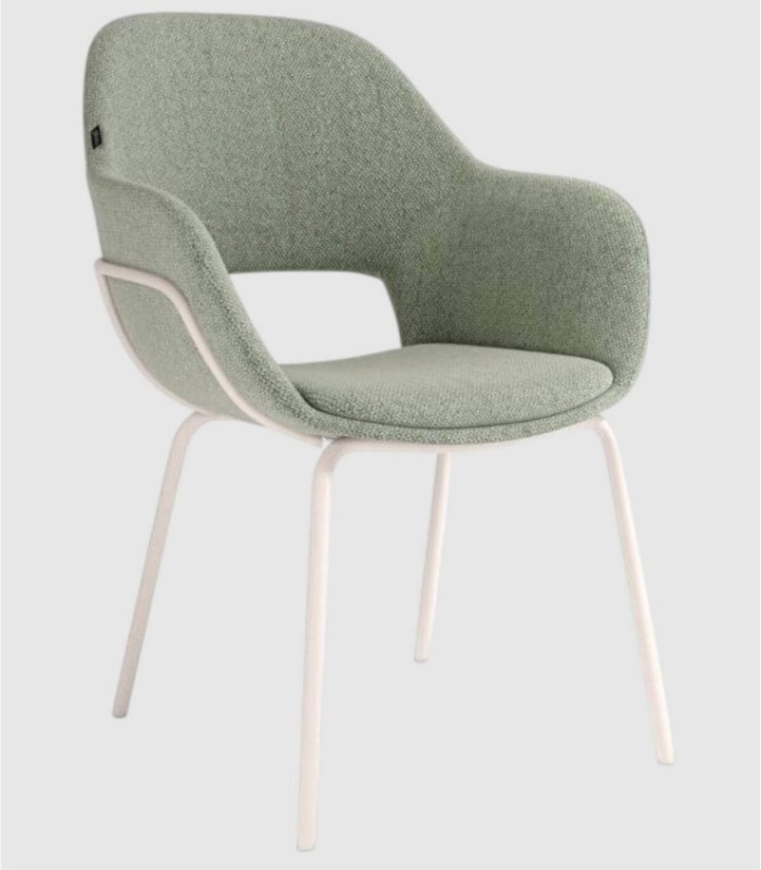 Silla tapizada verde Brisbane