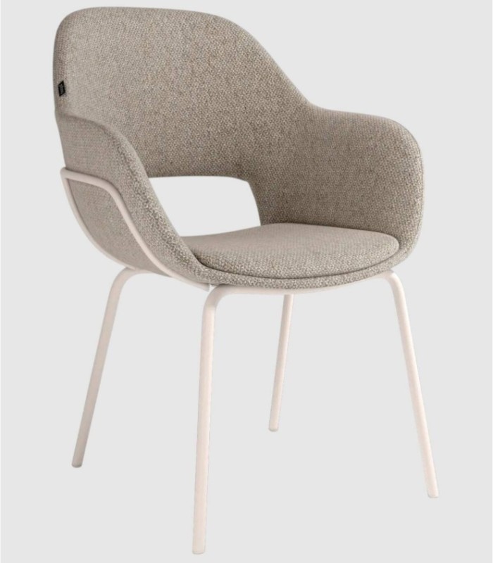 Silla tapizada marrón Brisbane