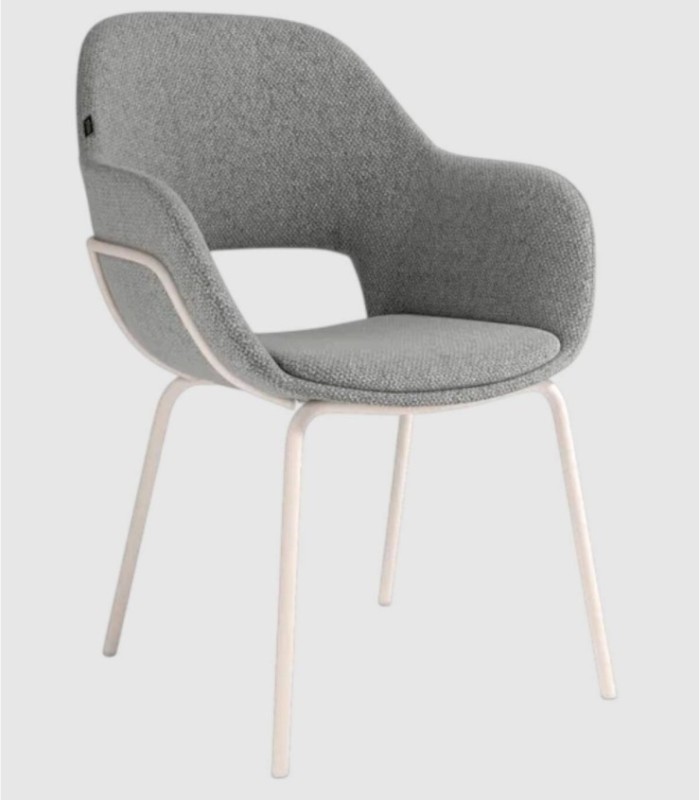Silla tapizada gris Brisbane