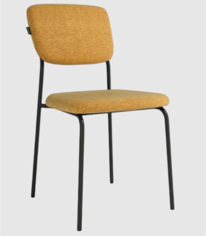 Set of 4 mustard Kobe chairs