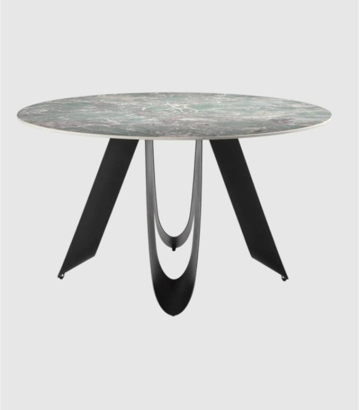 Mesa redonda cerámica Taina verde