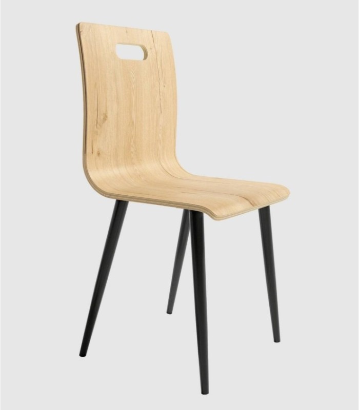 Set van 4 Sofia eikenhouten stoelen