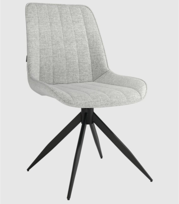 Bursa Light Gray Upholstered Chair