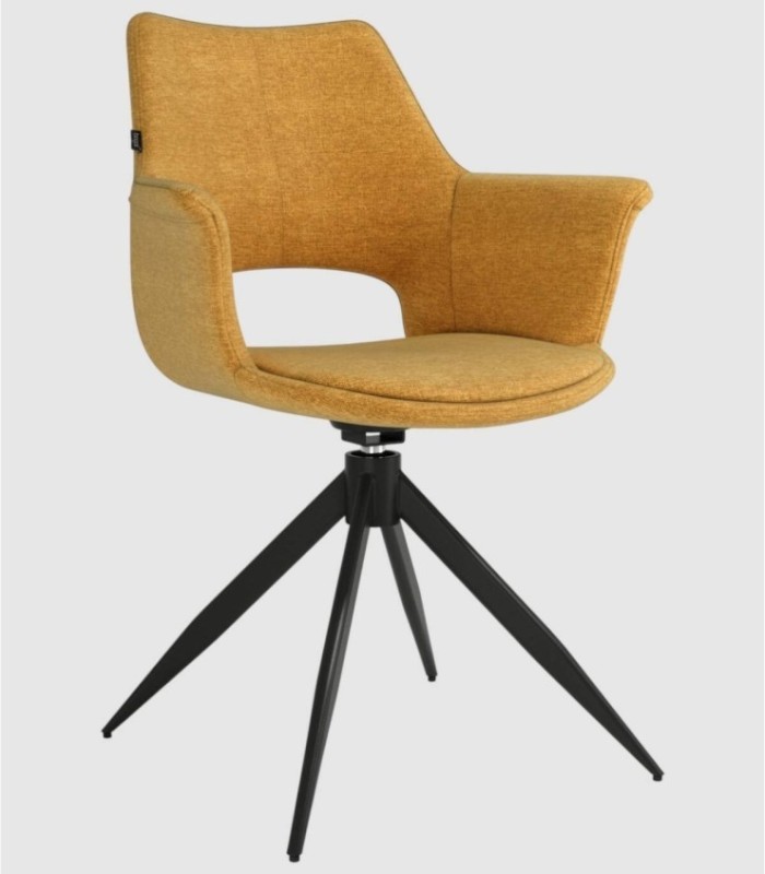 Toronto upholstered chair, mustard yellow