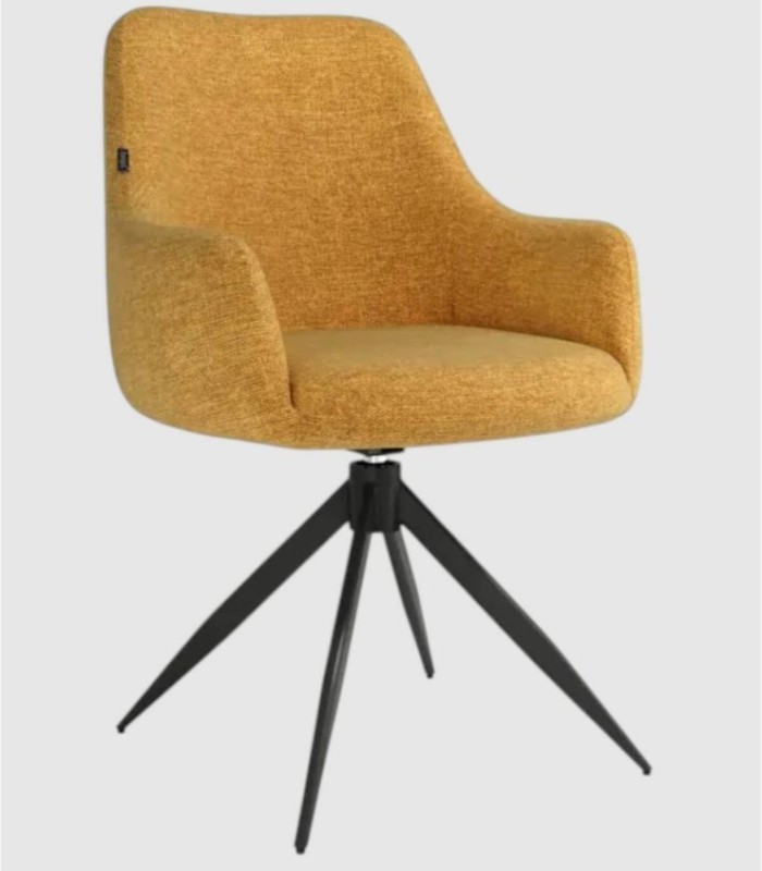 Silla tapizada mostaza Montreal