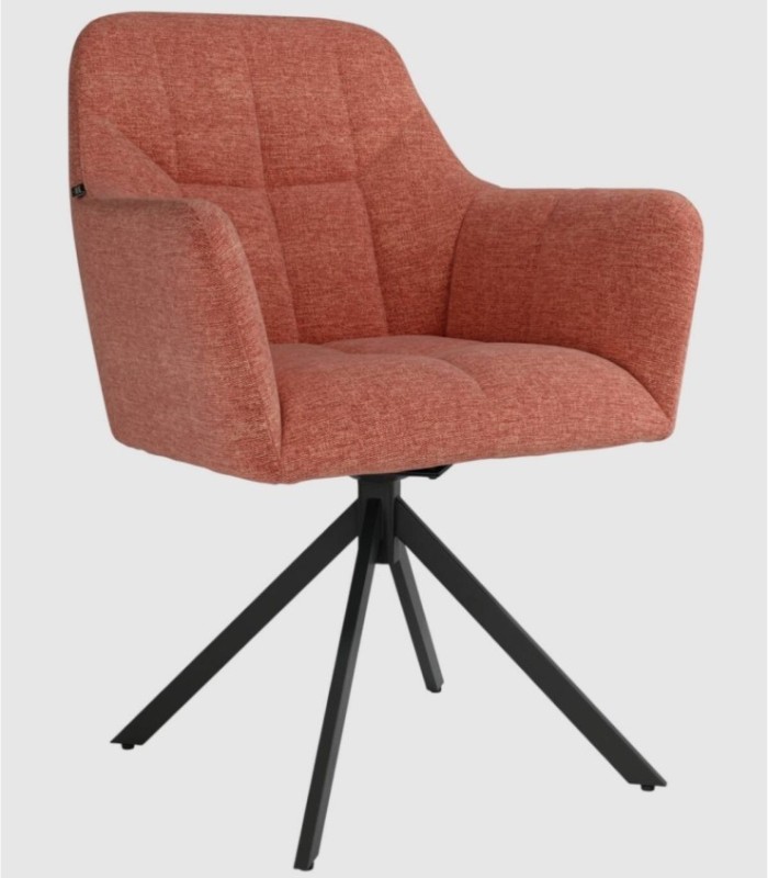 Bergamo salmon upholstered chair