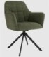 Silla tapizada verde Bérgamo