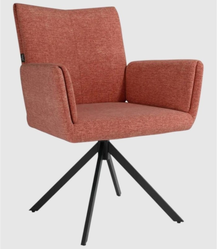 Salmon upholstered chair Modena