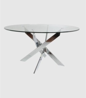 Grote ronde glazen tafel van Zerfod