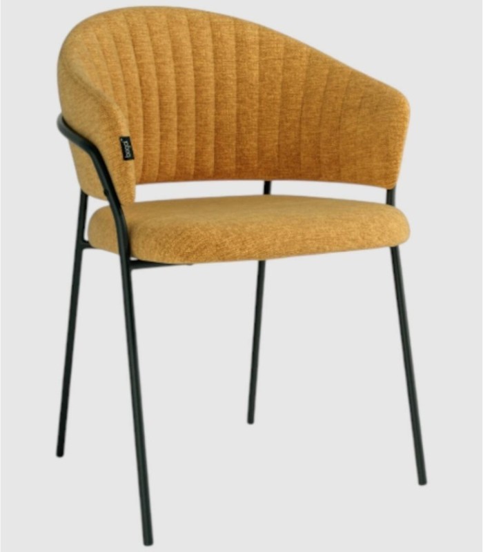 Kyoto set van 2 mosterdkleurige stoelen