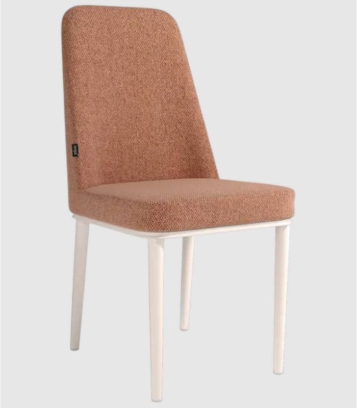 Set van 4 Tromsø zalmkleurige stoelen