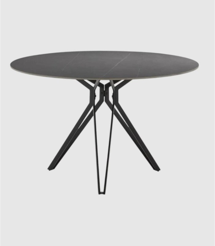 Sutim grey ceramic round table