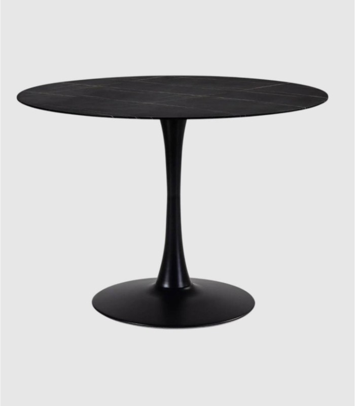 Mesa redonda Ganly blanca