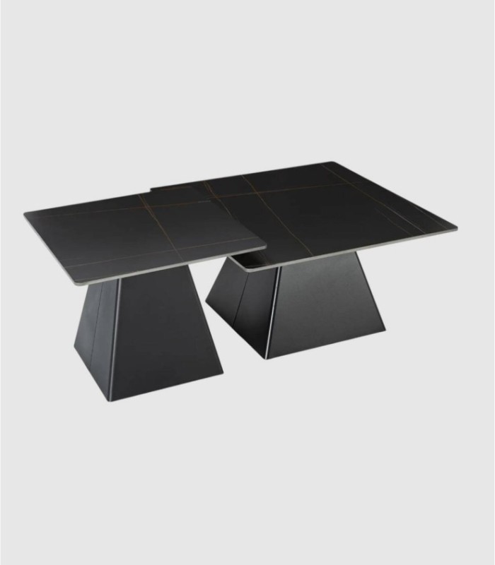 Set of 2 Nuske black coffee tables