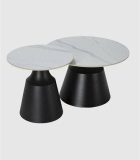 Set of 2 Zerfa round tables