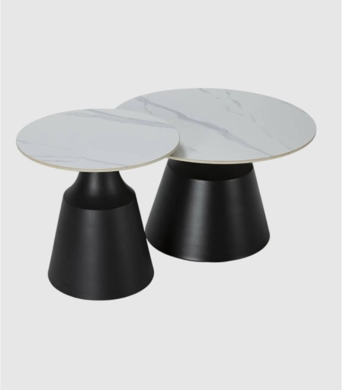 Set of 2 Zerfa round tables