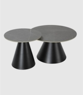 Set 2 mesas de centro redondas Tartu