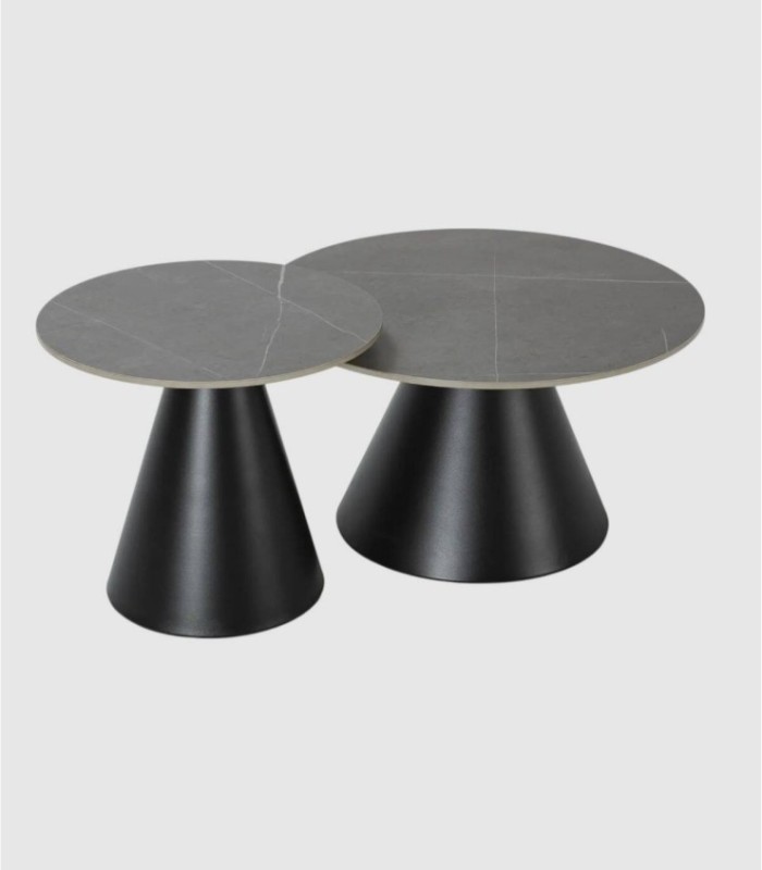Set van 2 ronde salontafels van Tartu