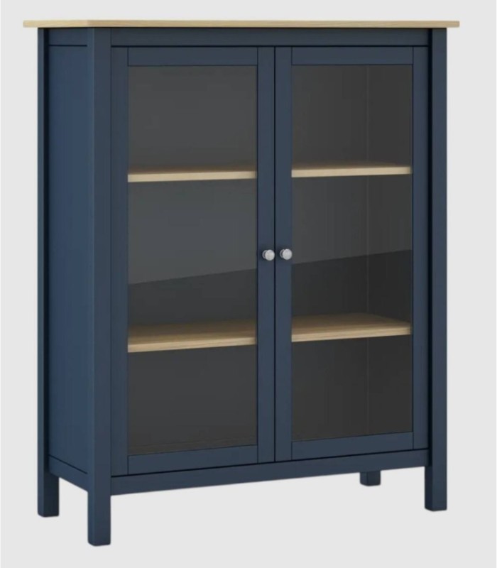 Vitrina 2 puertas Nampas azul