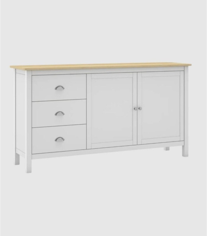 Nampas white sideboard with 2 doors and 3 drawers