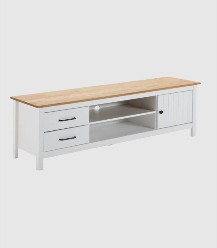Mueble TV 1 puerta y 2 cajones Dangal blanco