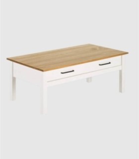 Mesa de centro 1 cajón Dangal blanco