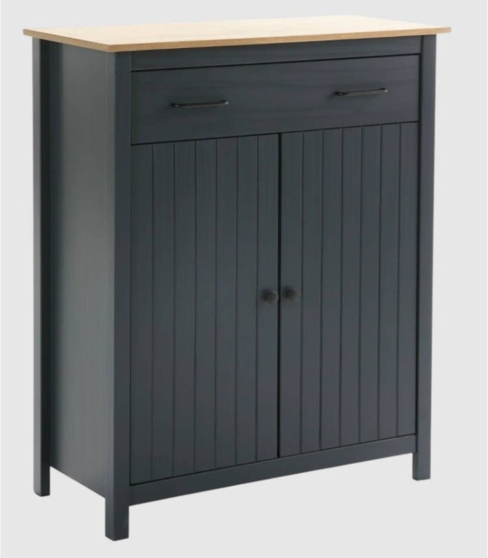 Mueble auxiliar 2 puertas y 1 cajón Dangal azul