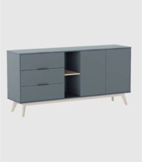 Deibel sideboard with 2 doors, 3 drawers and 2 open shelves