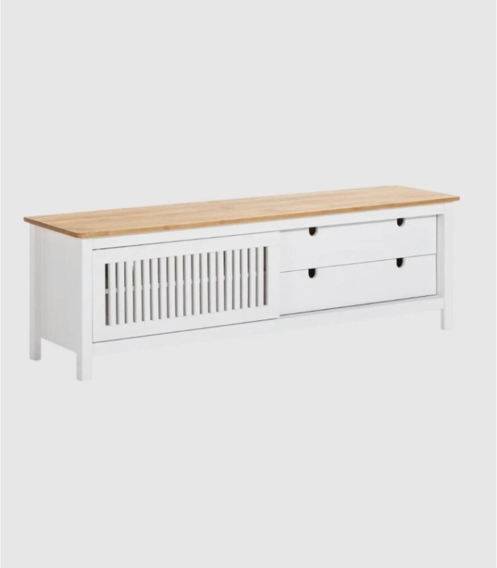 Mueble TV 2 cajones y 1 puerta Lanzet blanco