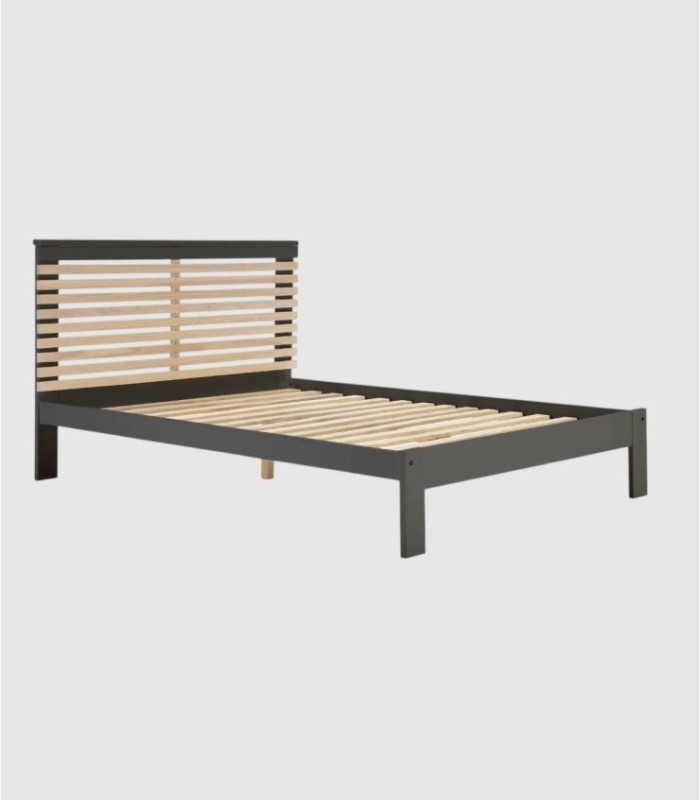 Bed with Jeune anthracite headboard