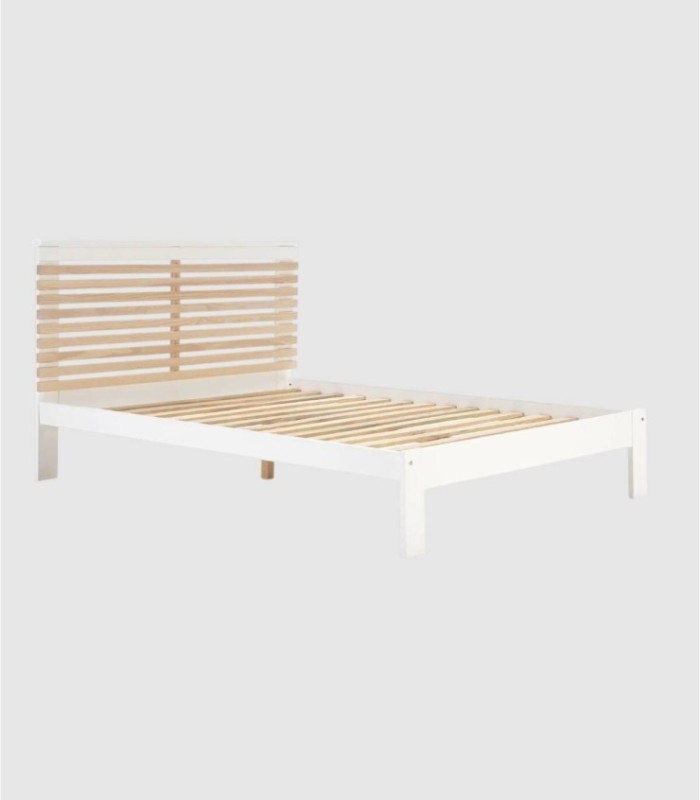 Bed met wit Jeune hoofdbord