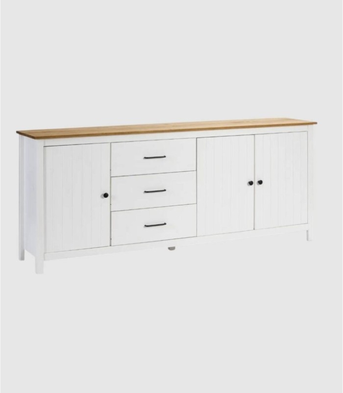 Aparador 3 puertas y 3 cajones Dangal blanco