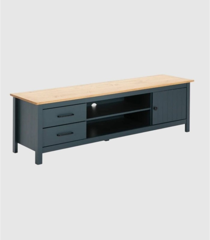 Mueble TV 1 puerta y 2 cajones Dangal azul