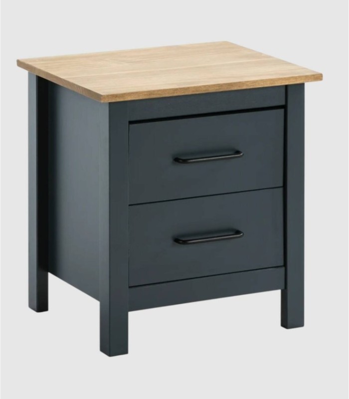 Dangal blue 2-drawer bedside table