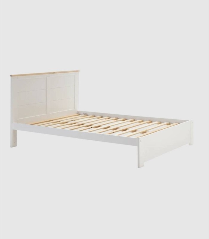 Klein wit Nefil-bed met hoofdeinde