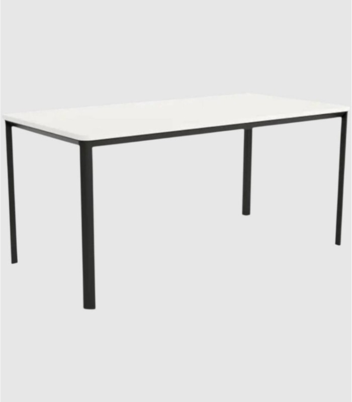 Mesa rectangular blanco negro grande Onea