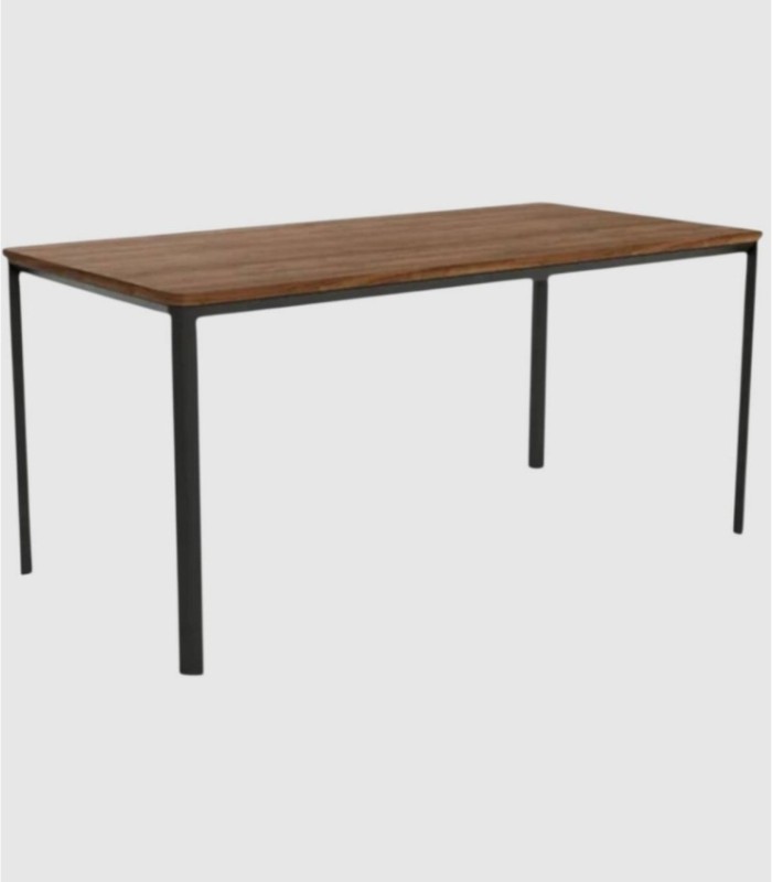 Een grote zwarte java rechthoekige tafel