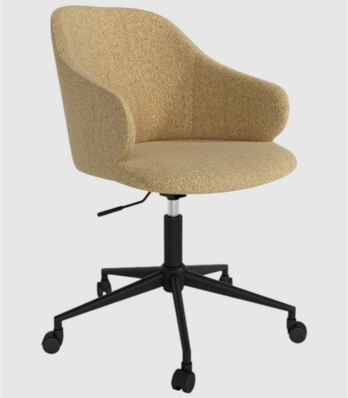 Glasgow height-adjustable desk chair, mustard