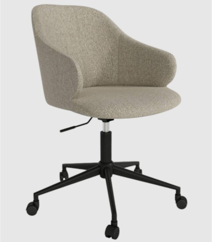 Silla escritorio elevable Glasgow negro marron