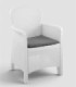 Silla de plástico con cojín Folia
