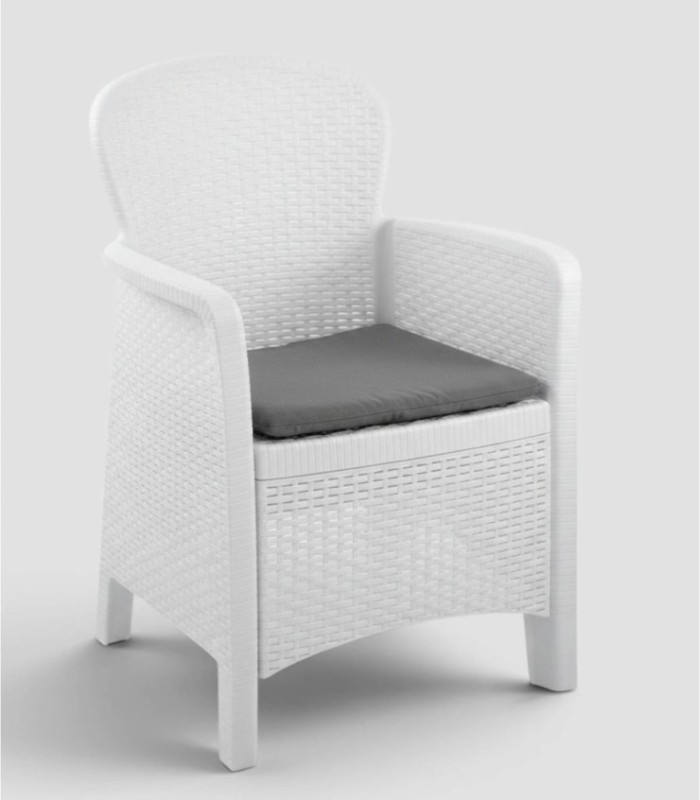 Folia plastic chair with cushion