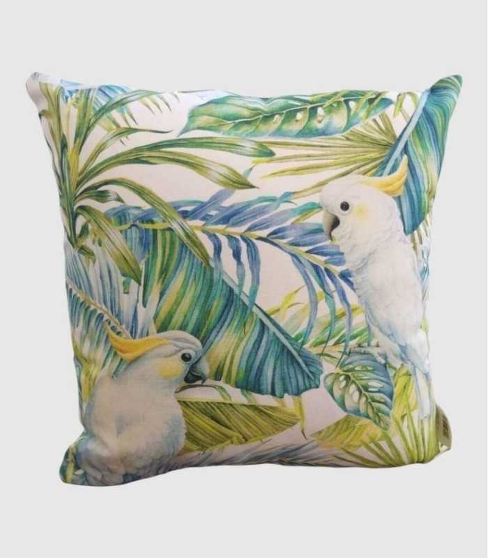 Parrot cushion 45x45cm.