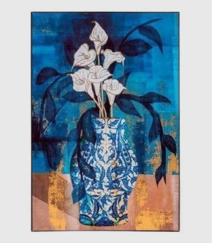 Canvas vase impression painting