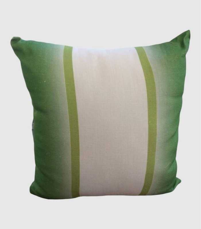 Cojín rayas verde 45x45cm.