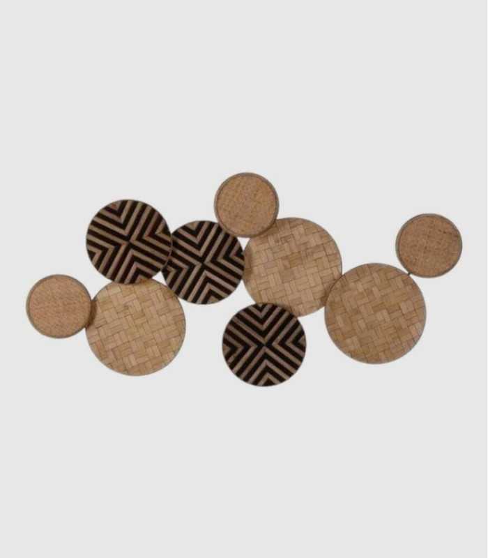 Mural de pared rattan negro