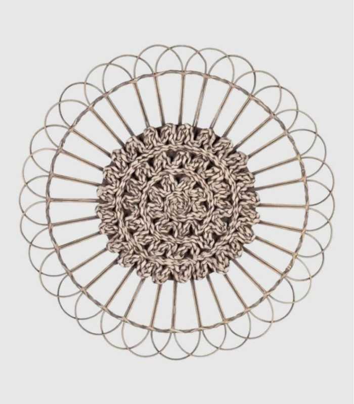 Muurschildering natuurlijke rotan decoratie