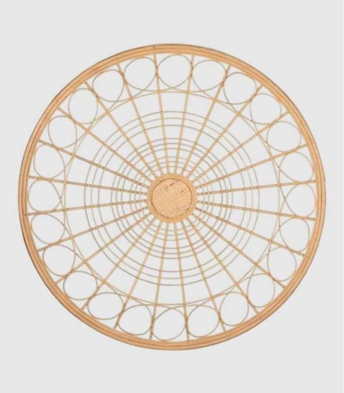 Mural wall natural rattan decoration